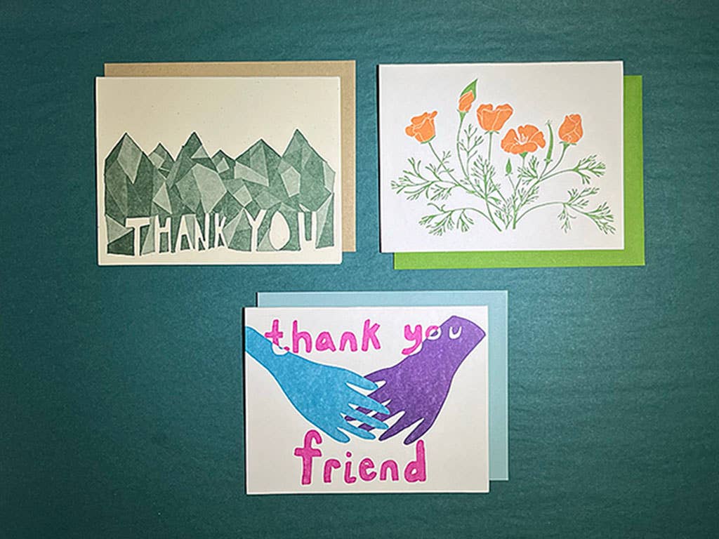 folio press & paperie - Wholesale Thank You Card - Mountain Thank You Card2