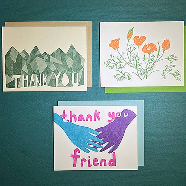 folio press & paperie - Wholesale Thank You Card - Mountain Thank You Card2