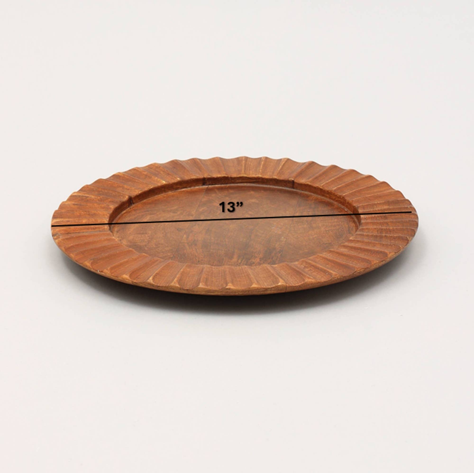 ExpoBazaar - Wholesale Dinner Plate - Wood Charger Plate | Handmade 13" Artisan Wooden Tableware6