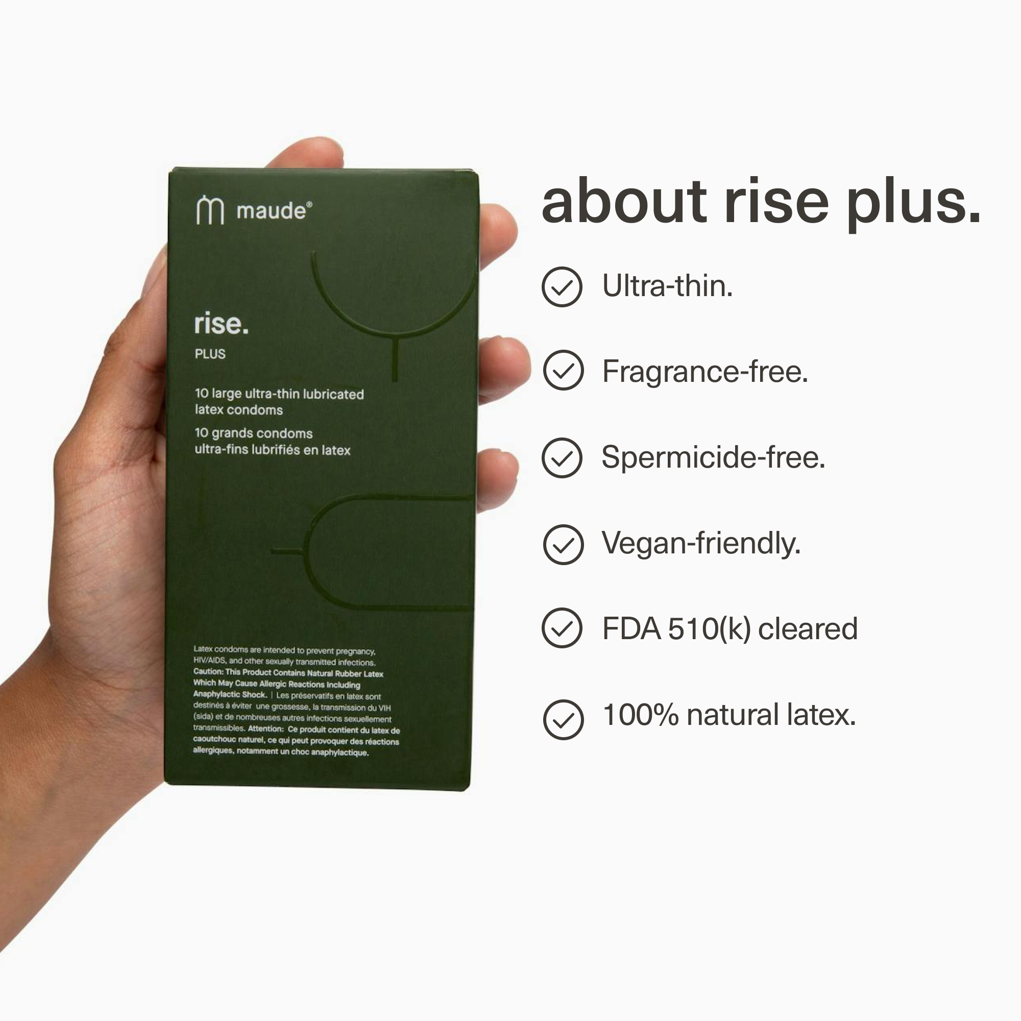 maude - Wholesale Contraceptive/Condom - Ultra-thin condoms, 10 large - Rise PLUS, stocking stuffers.3