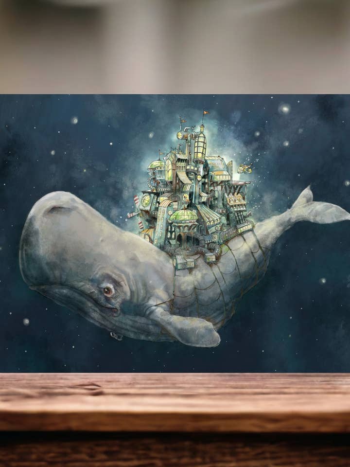 City on a Whale | Greeting Card for wholesale by Mark Ludy Art Books & Games