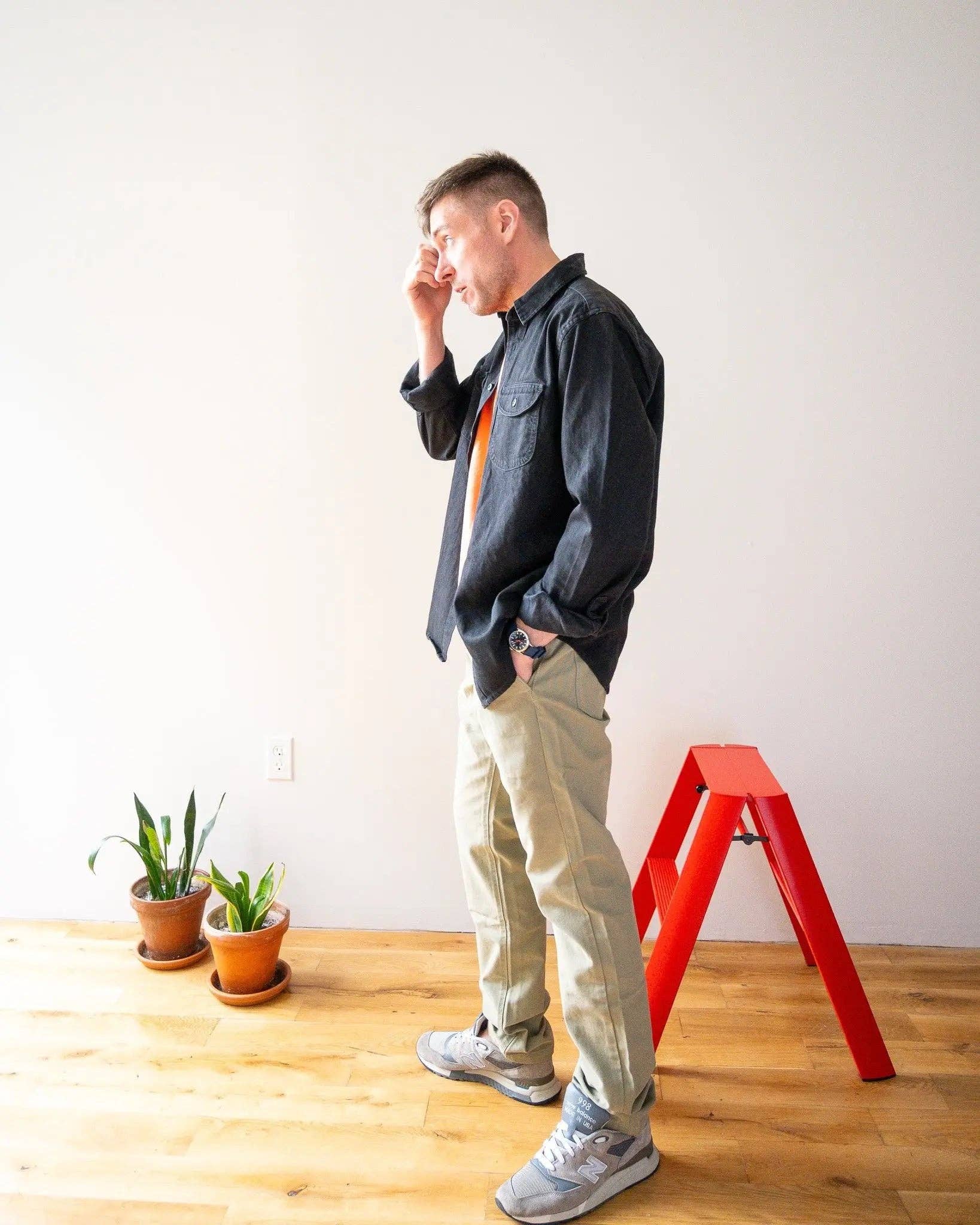 Grown and Sewn - Wholesale Pants - Men's - Foundation Canvas Pant - Moss2