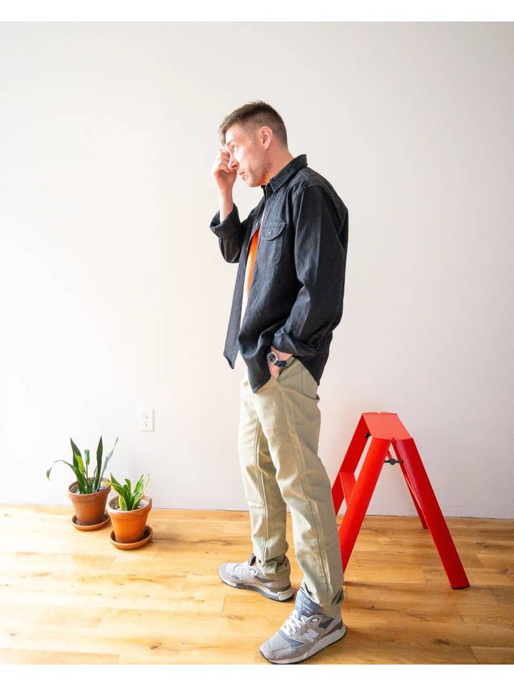 Grown and Sewn - Wholesale Pants - Men's - Foundation Canvas Pant - Moss2