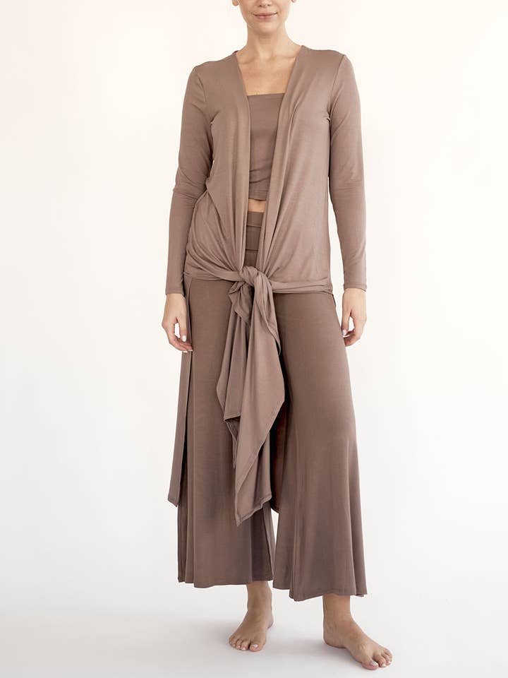 Studio Ko Clothing - Wholesale Cardigan - Women's - BAMBOO MAXI LONG CARDIGAN
