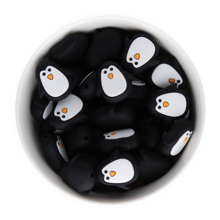 Cara & Co Silicone Craft Supply - Wholesale Craft Supplies - Penguin Silicone Focal Beads