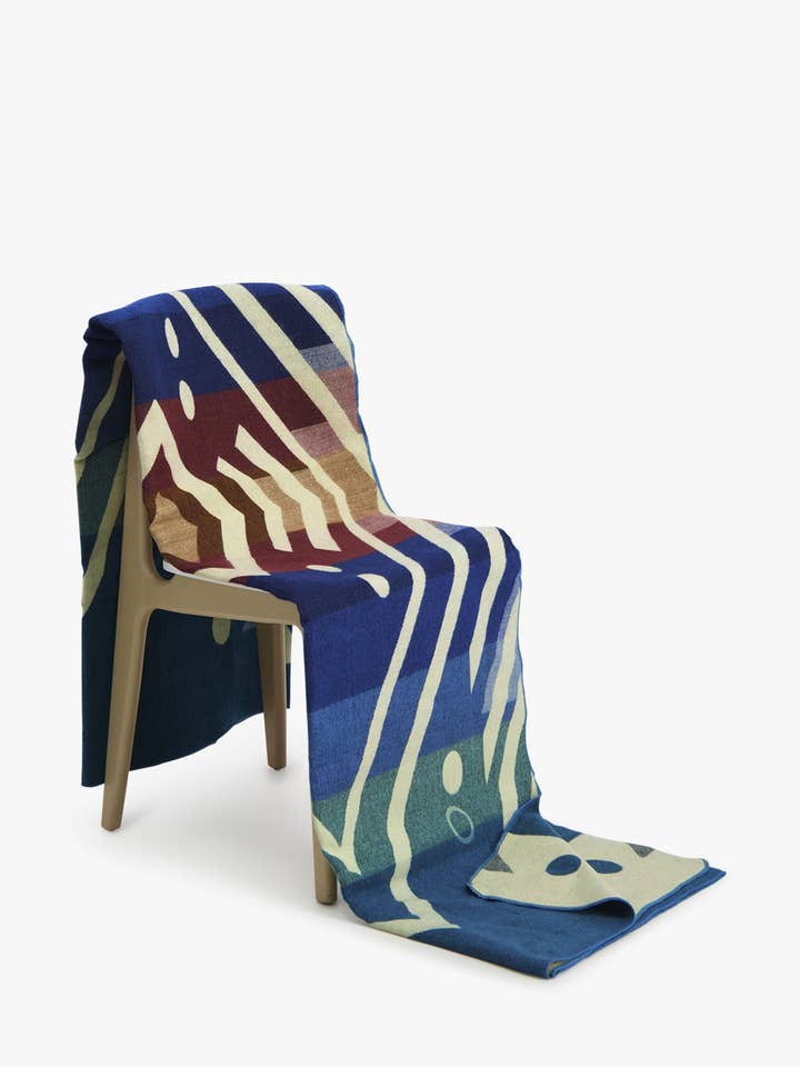 Plaid Native The Diagonal Blue for wholesale by RES PULCHRAE - ALPACA LOCA