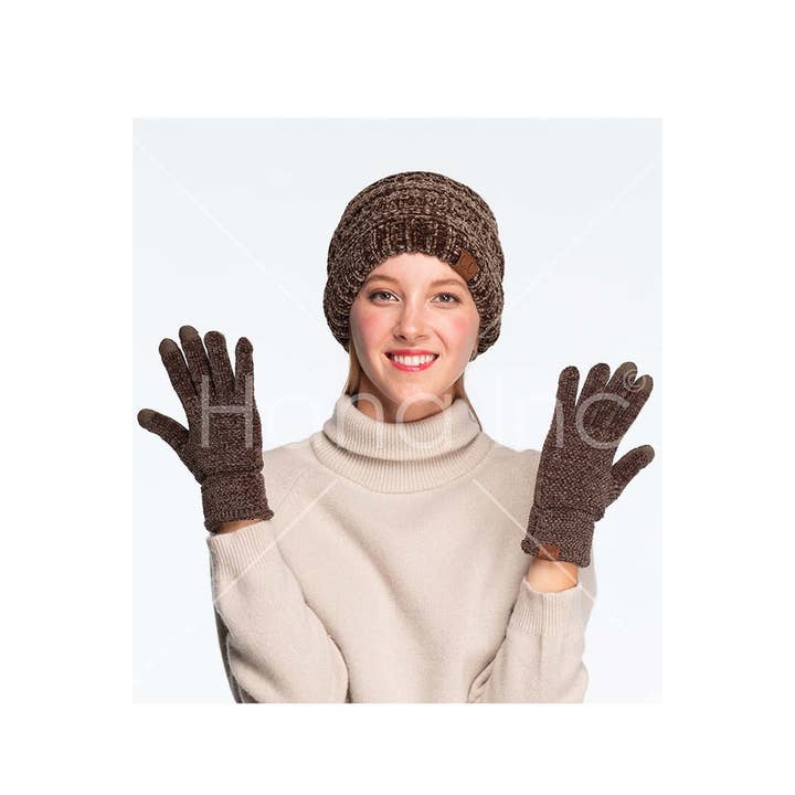 Hana - Wholesale Gloves - Women's - C.C Eco Friendly Chenille Gloves24