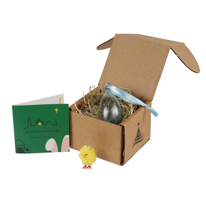 Boule de Pâques bleue pour la vente par Bethlehem Baubles