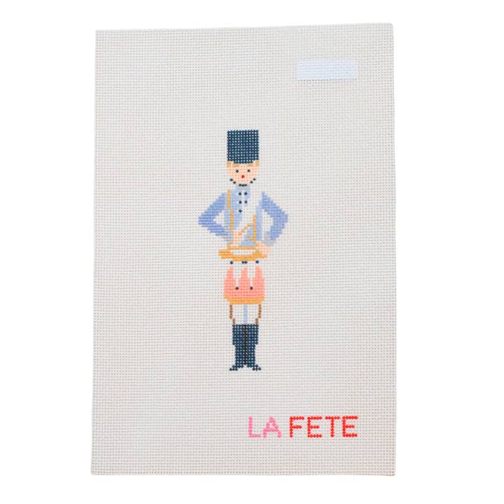 12 Days Of Christmas - Twelve Drummers Drumming Hand Painted Needlepoint Canvas for wholesale by La Fete Needlepoint