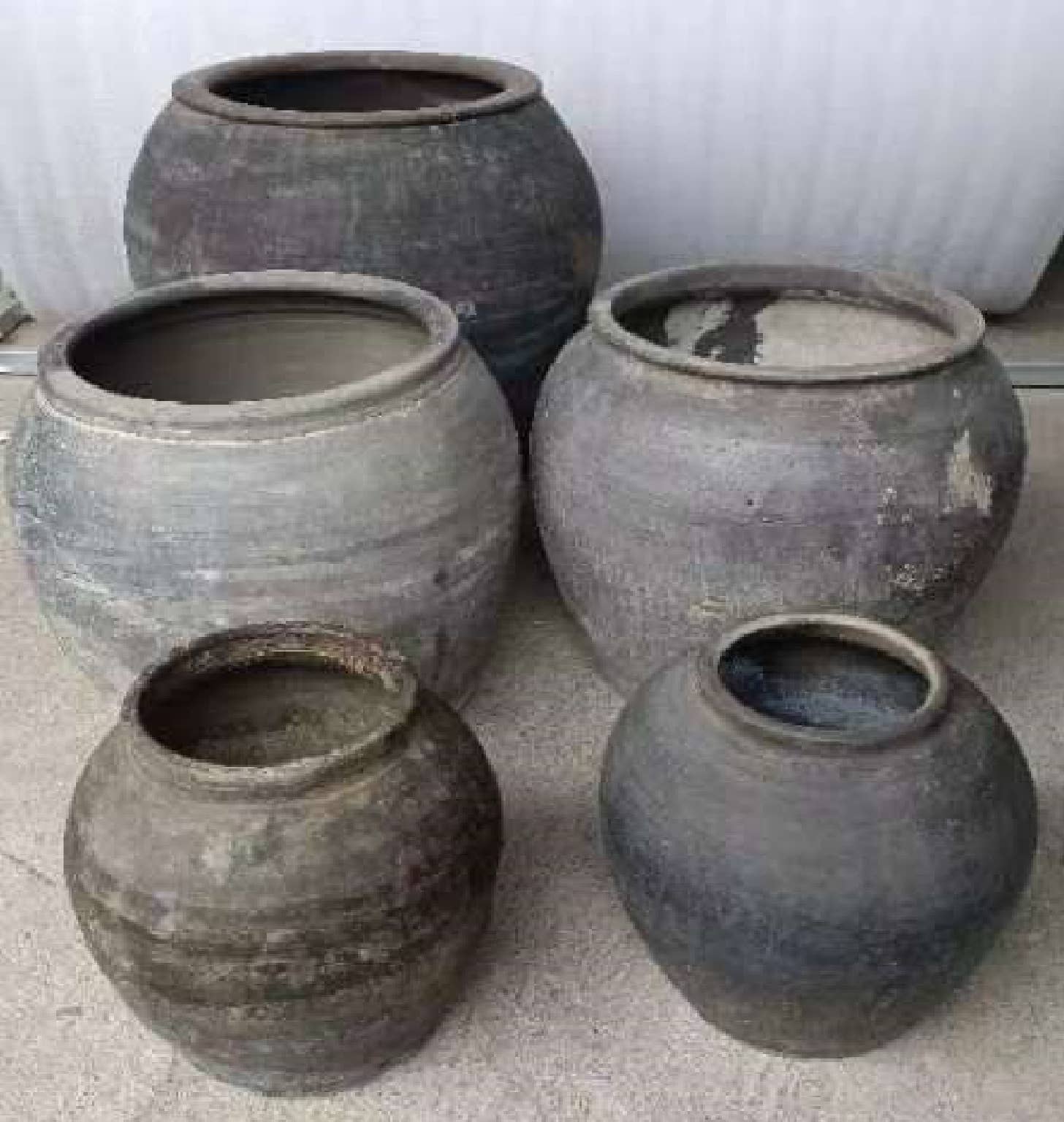 Element Accessories USA - Vente Pot - pots vintage en argile gris mat, poterie intérieure rustique, urnes5