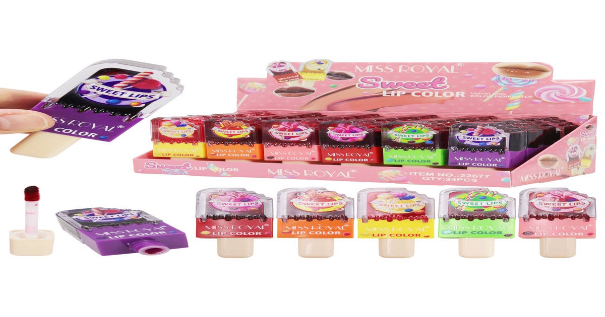 Wholesale Sweets Popsicle Tint Lip Gloss - 24 Pcs for your store