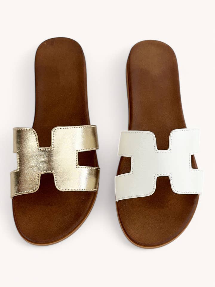CCOCCI - Wholesale Sandals - Women's - CRUCIAL-01 CUT-OUT DESIGN UPPER SLIP ON SANDALS