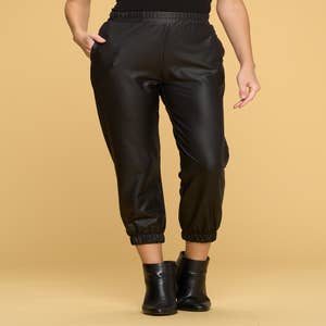 Men Skinny Faux Leather Pants Pleated Casual Long Wholesale
