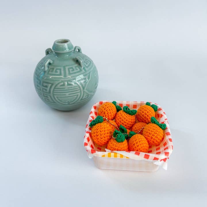 Sumo Orange Keychain for wholesale by Lumpy Studios LLC