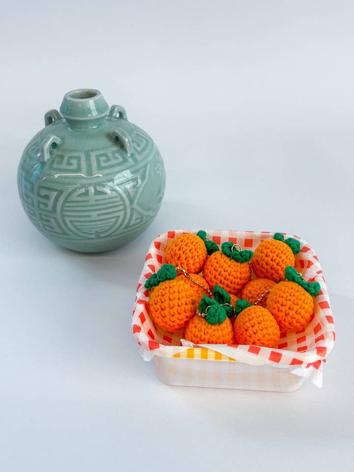 Sumo Orange Keychain for wholesale by Lumpy Studios LLC