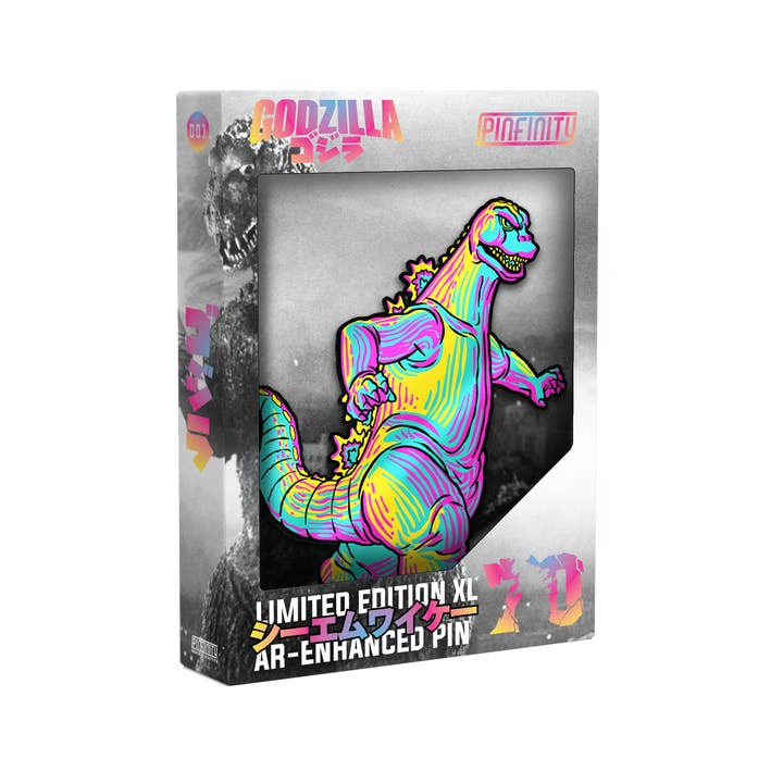 Pinfinity - Wholesale Lapel Pin/Button - Godzilla XL CMYK Edition AR Pin (Showa Era)