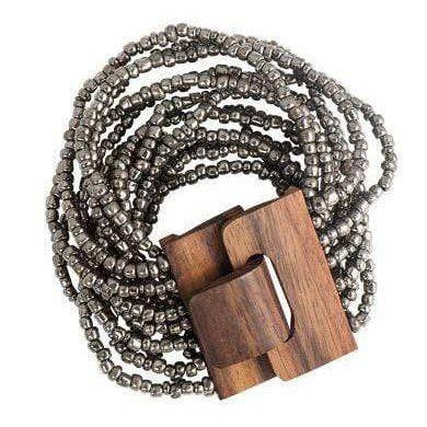 Bijondo - Wholesale Beaded Bracelet - Wooden Buckle Bracelet and Glass Beads, costume jewelry5