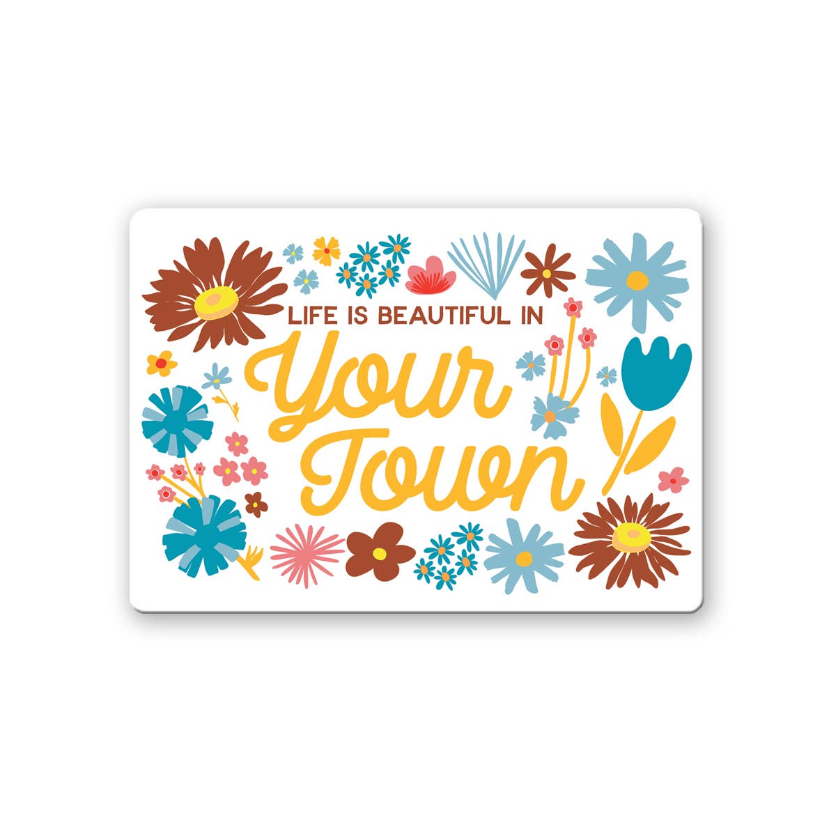 Rock Scissor Paper - Wholesale Magnet - Personalized City Magnet - Beautiful Floral with Name Drop0