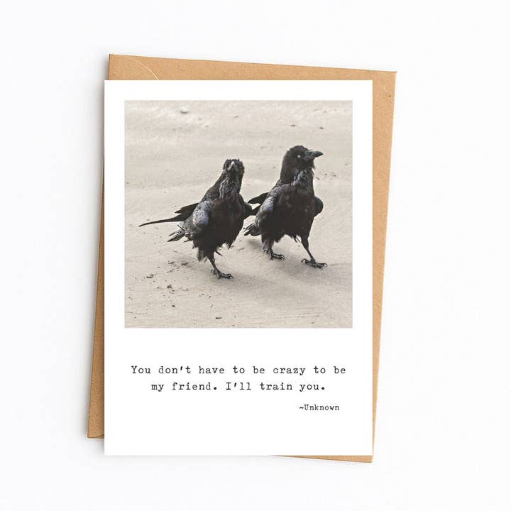 Friendship Greeting card with ravens for wholesale by Elster Photography/Big Picture Greetings