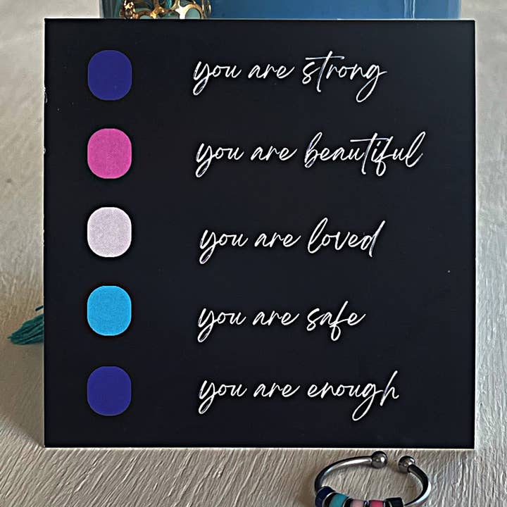 Lasting Impressions CT - Wholesale Band/Stacked Ring - Wholesale | Anxiety Spinner Rings with Motivational Card2