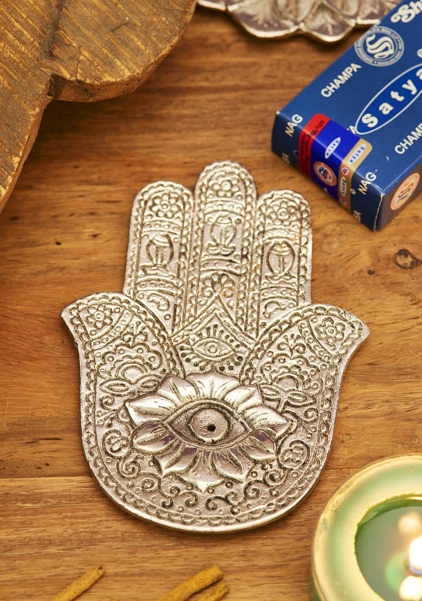 Namaste – wholesale Incense holder – Hamsa Incense Holder - Flat1