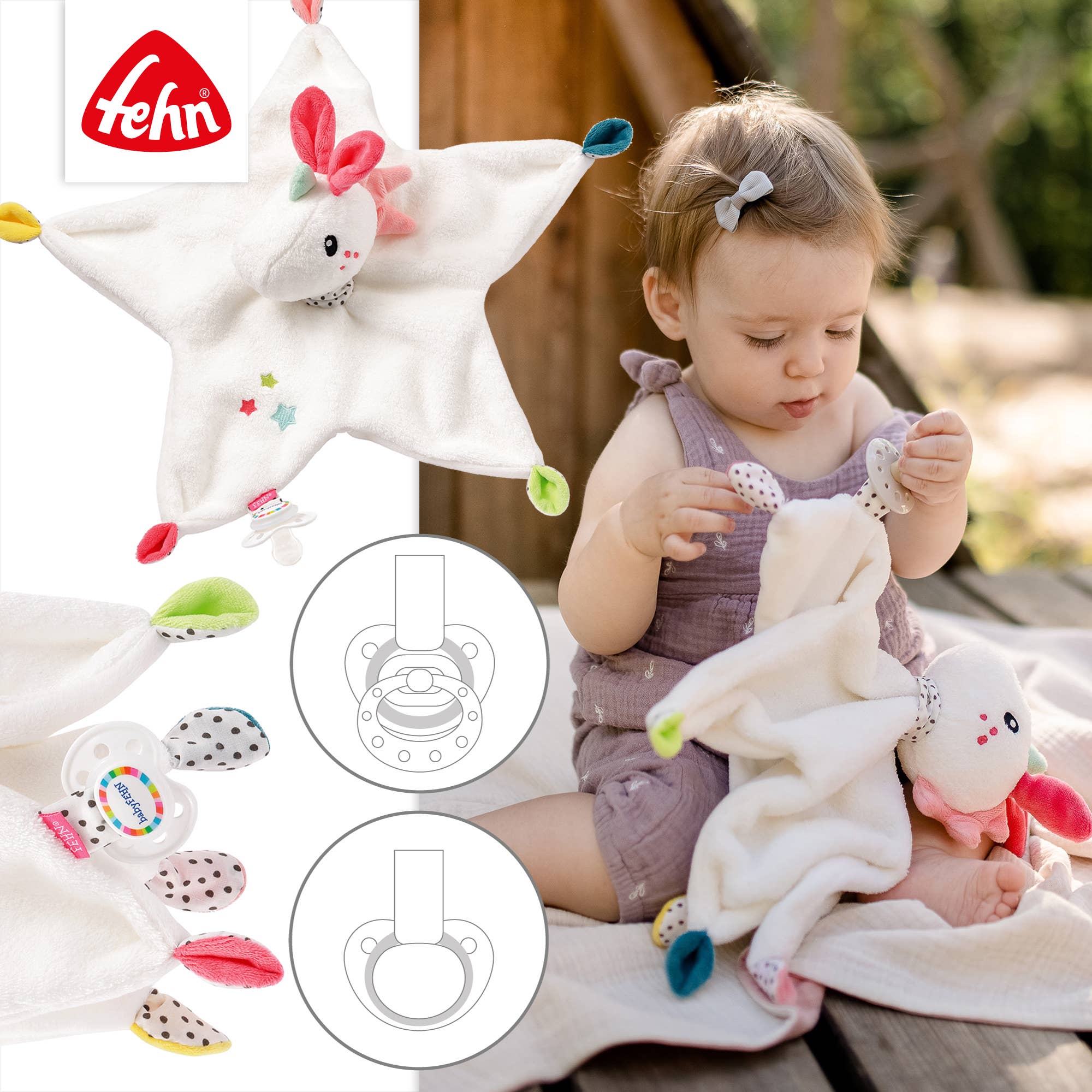 Fehn – wholesale Gosefilt - Baby – Unicorn Comforter - Sovhjälpmedel och kuddduk3