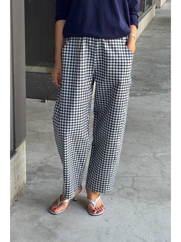 Le Bon Shoppe - Wholesale Pants – Women's - Gingham Arc Pants (2S-2M-2L)