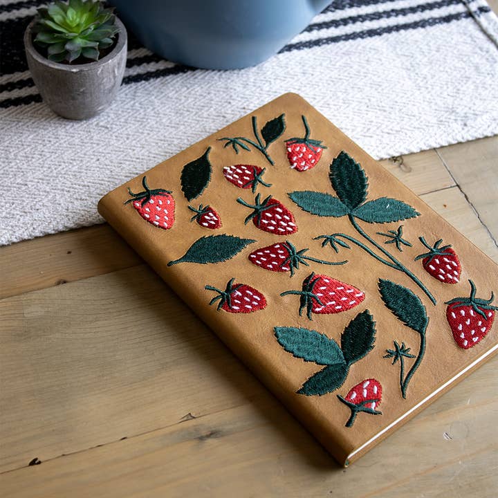 Denik - Wholesale Notebook - Elana's Berries Embroidered Journal Notebook