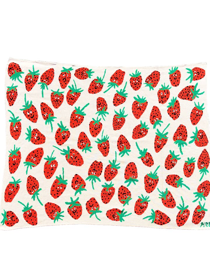 Strawberry Blanket for wholesale by Kristina Micotti