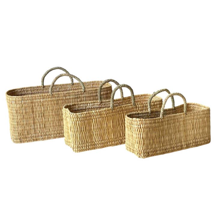 Handgefertigte Aufbewahrungskörbe aus Schilf für die Heimorganisation für den Großhandel von HandHappiness