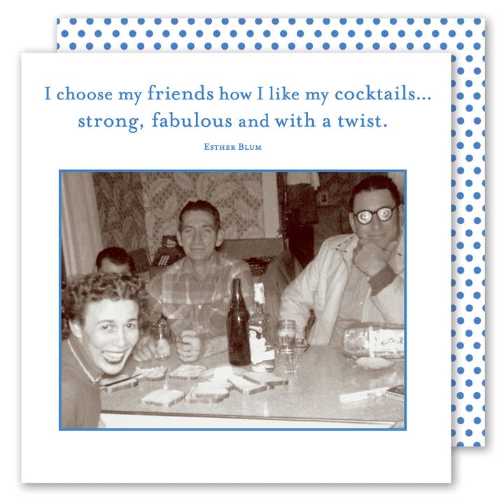 I Choose My Friends Beverage Napkin for wholesale by Shannon Martin Design