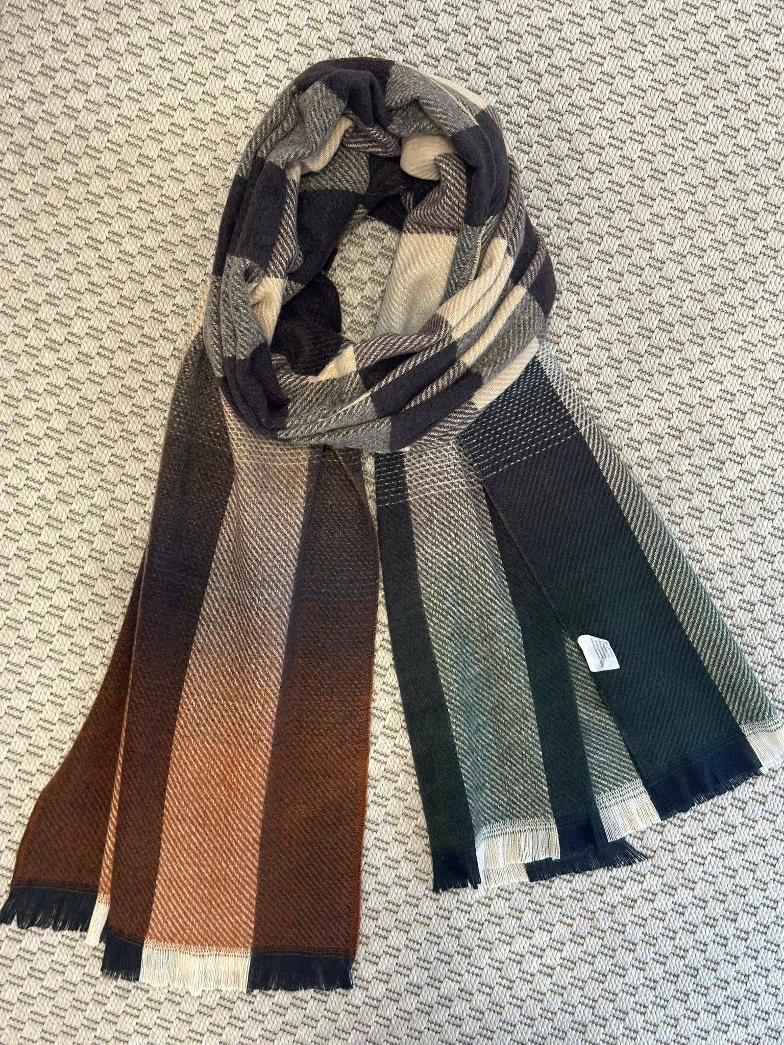 ADORA - Wholesale Scarf - Women's - Shaded Plaid Scarf3