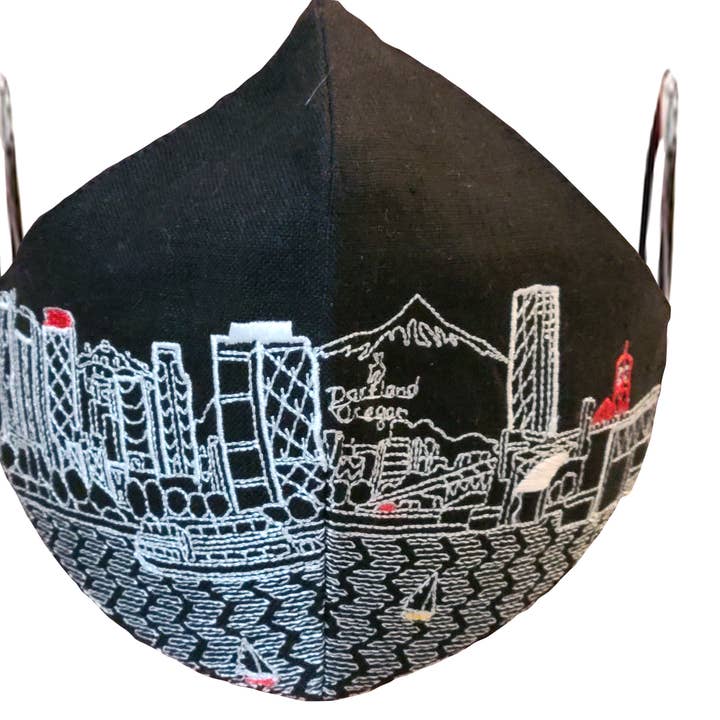Beyond Cushions Corporation - Wholesale Protective Face Mask/Shield - Portland Embroidered Skyline Face Mask1