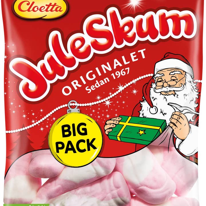 Juleskum Santa Marshmallows 250g Bag for wholesale by Sweetish- Swedish Candy Wholesale
