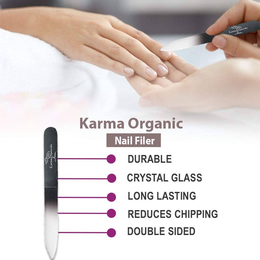 Karma Organic spa – wholesale Nail file – Amazing Glass Nail Files - Set of 24