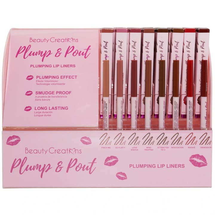 PLUMP & POUT - PLUMPING LIP LINERS 48pcs FULL SET w/ FREE TESTER & ACRYLIC DISPLAY (1 PCS) for wholesale by WHOLESALEBEAUTYLA