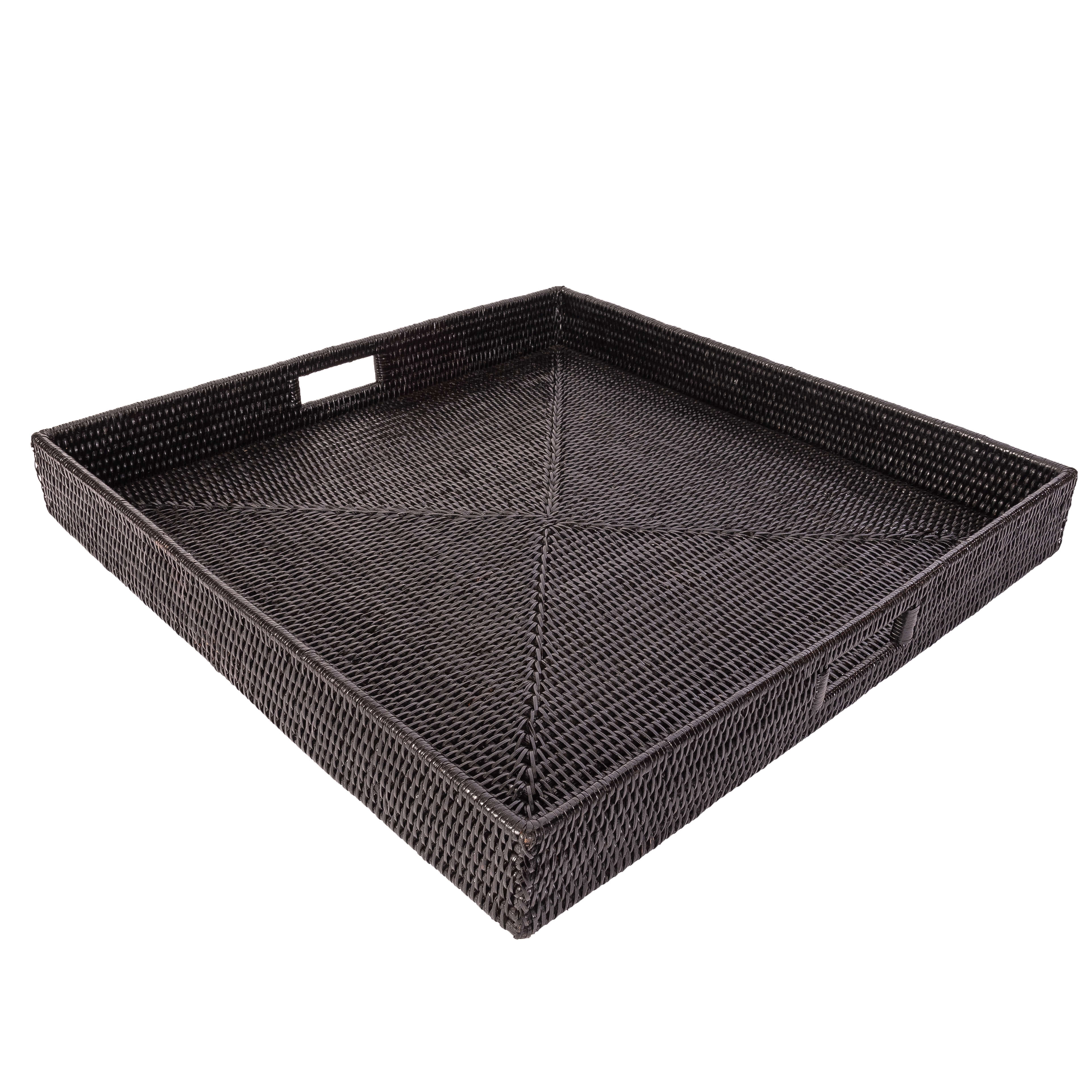 Artifacts Trading Company – wholesale Serving tray – Square Serving Tray - Ottoman with Cutout Handles9
