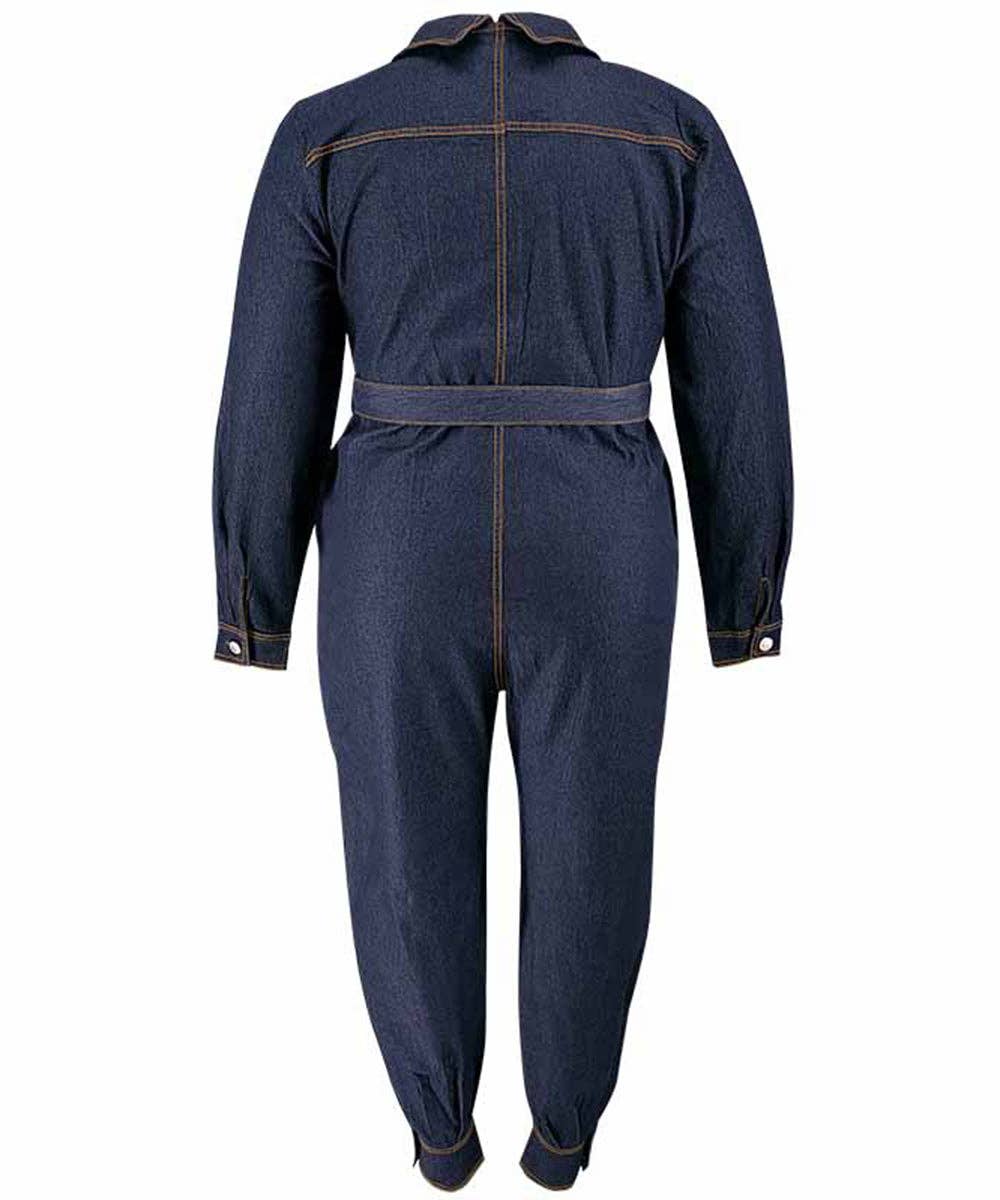 Aria Romance - Vente Combinaison – femme - Combinaison en jean décontractée à col en V5