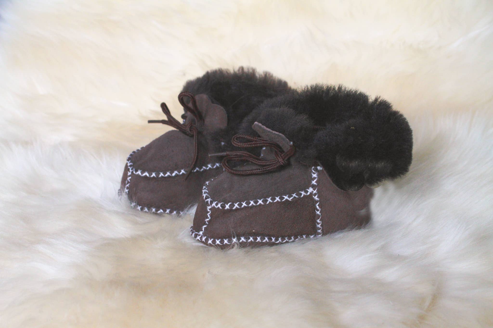Eastern Counties Leather - Wholesale Booties - Kids - CSB  Sheepskin Lace-Up Baby Bootie Slipper5