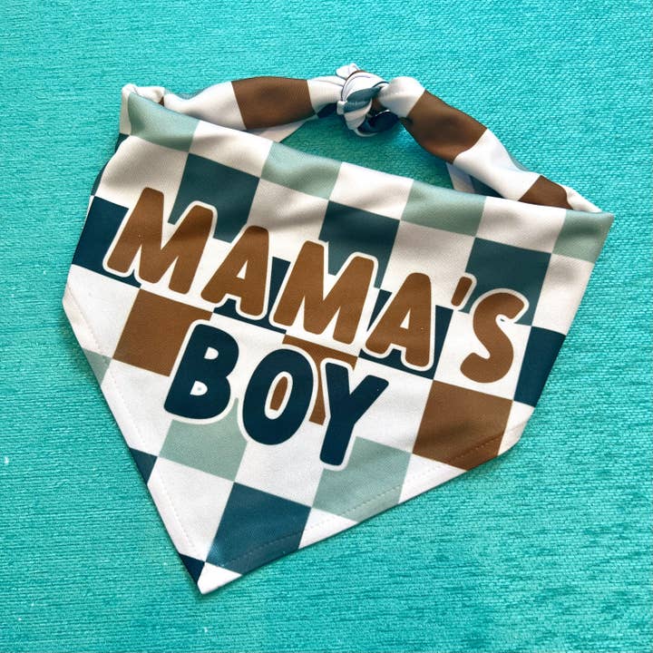 Mama's Boy | Funny Dog Bandana | Tie Bandana OSFA for wholesale by The Dapper Paw