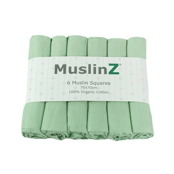 Muslinz - MerryGoRoundUK Ltd – wholesale Burp cloth – Baby – MuslinZ 6pk Organic Cotton Muslin Squares
