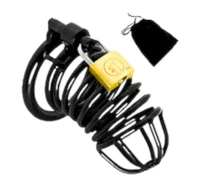 Kinky Pleasure - Wholesale Sex Toy - Power Escorts - BR89 - Prison Break - Metal Cock Cage - Black - Colourbox Packing - 3 Sizes