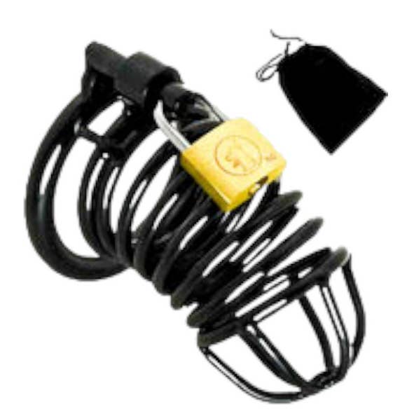 Kinky Pleasure - Wholesale Sex Toy - Power Escorts - BR89 - Prison Break - Metal Cock Cage - Black - Colourbox Packing - 3 Sizes0