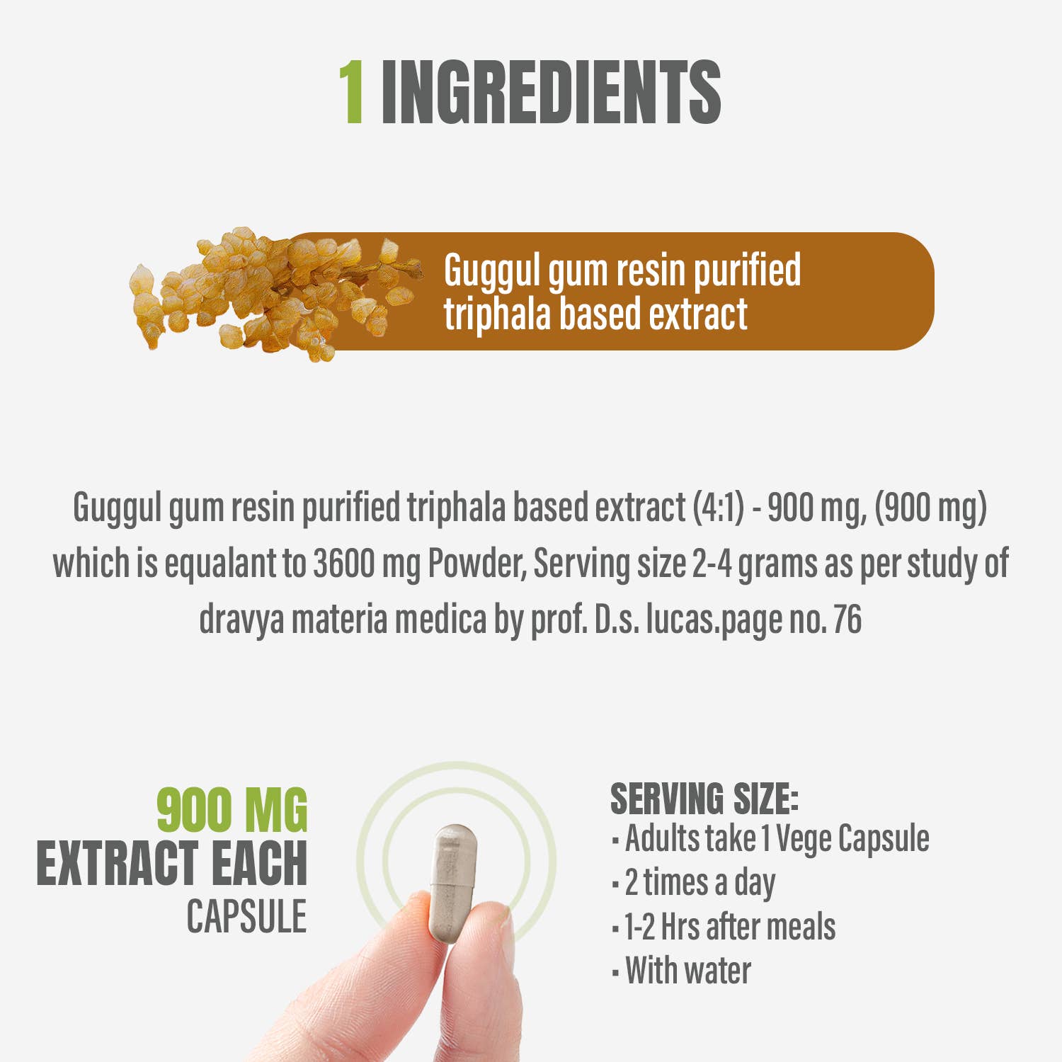 HerbsForever - Wholesale Oral supplement/vitamin - Shudh Guggul Commiphora Wightii 90 Vege Capsules 800 mg1