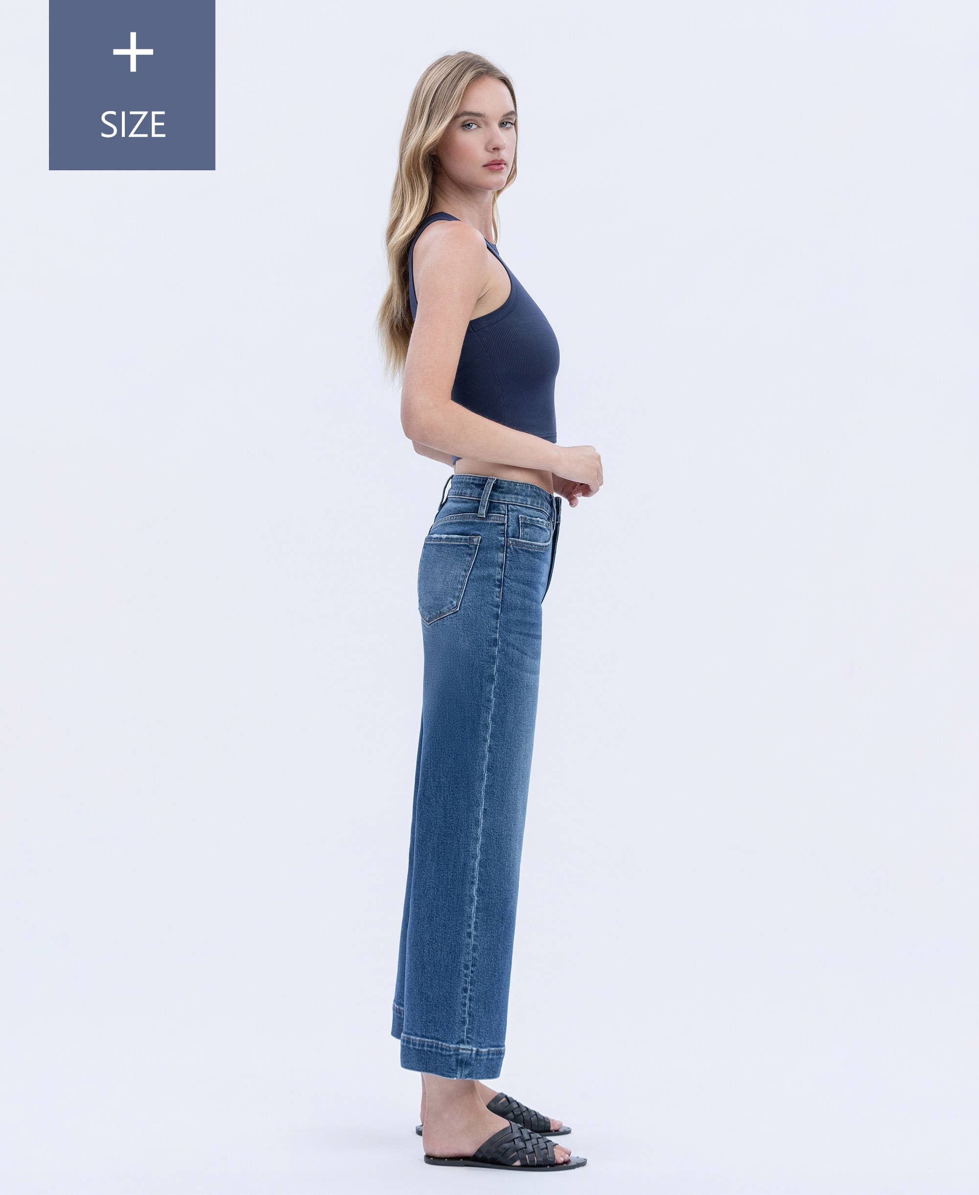 MESMÉRISME JEAN LARGE TAILLE HAUTE PLUS SIZE LV2005-P en vente sur Faire4