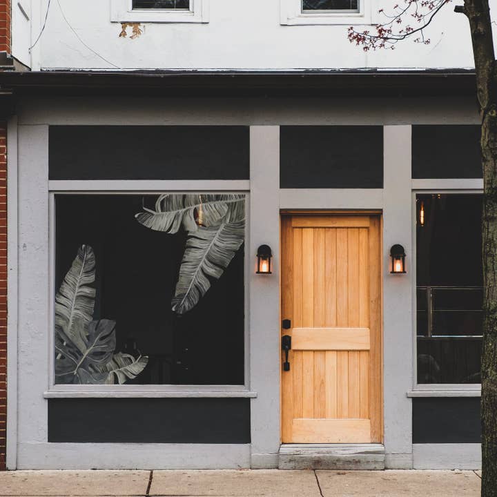 Green Tropic Leaves Window Decals for wholesale on Faire1