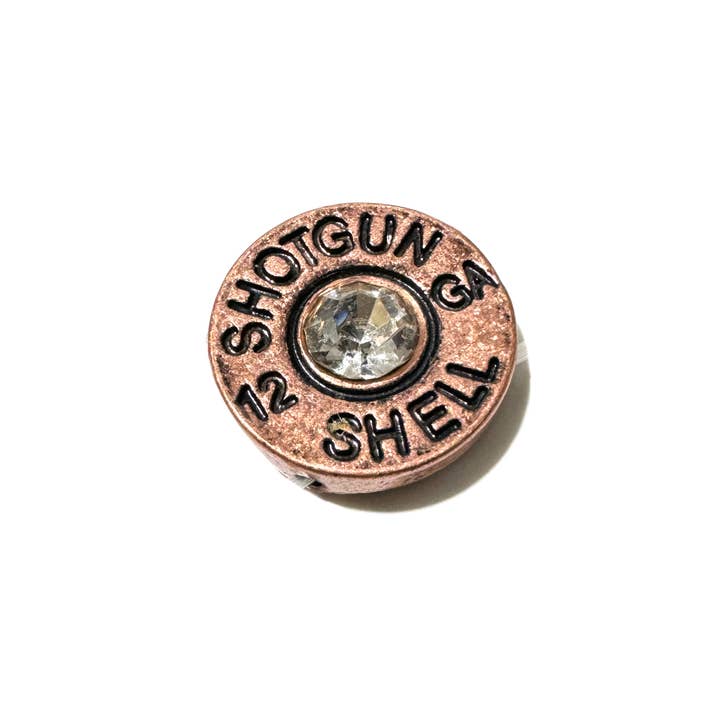 Lunar Deer - Wholesale Beads - 0.6" Medium Rhinestone Shotgun Shell Beads for DIY Craft