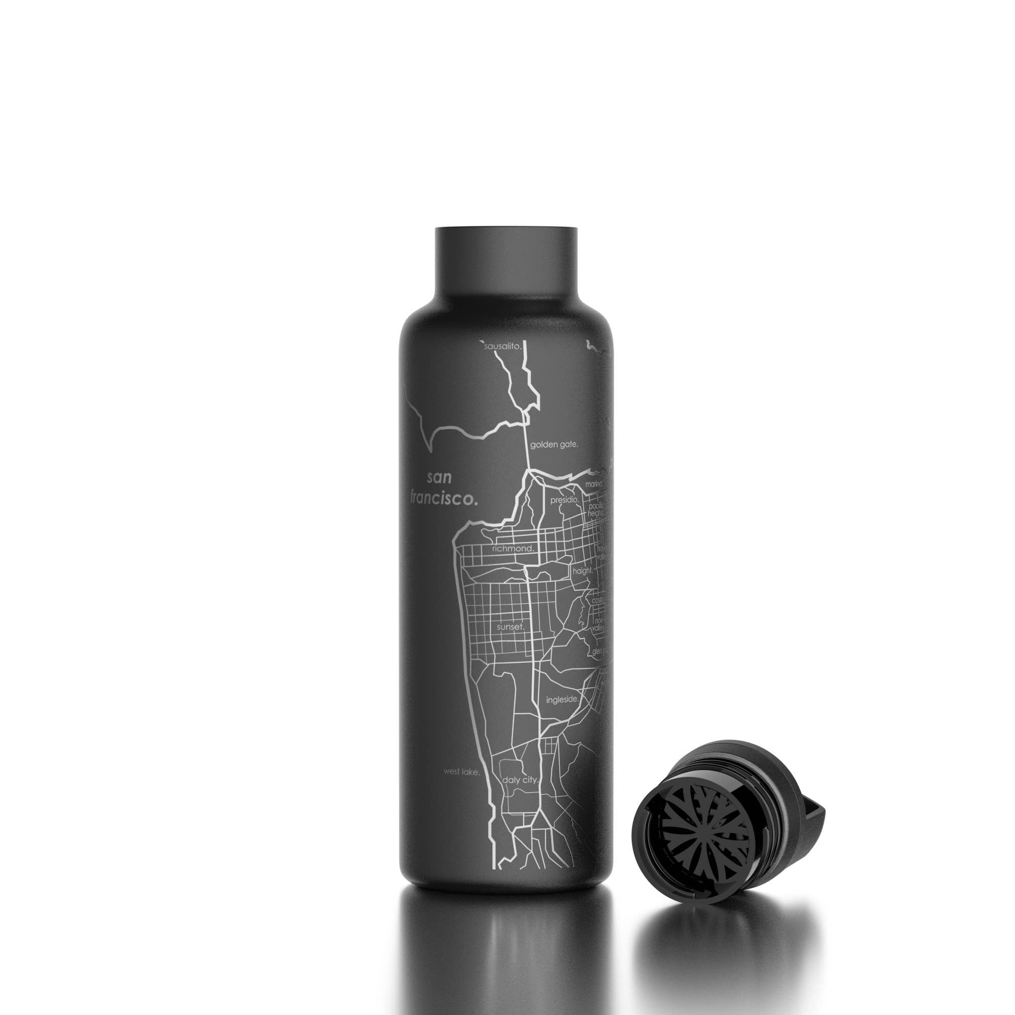 Well Told - Wholesale Water Bottle - San Francisco, CA City Map - Super Bowl - 21 oz Water Bottle12