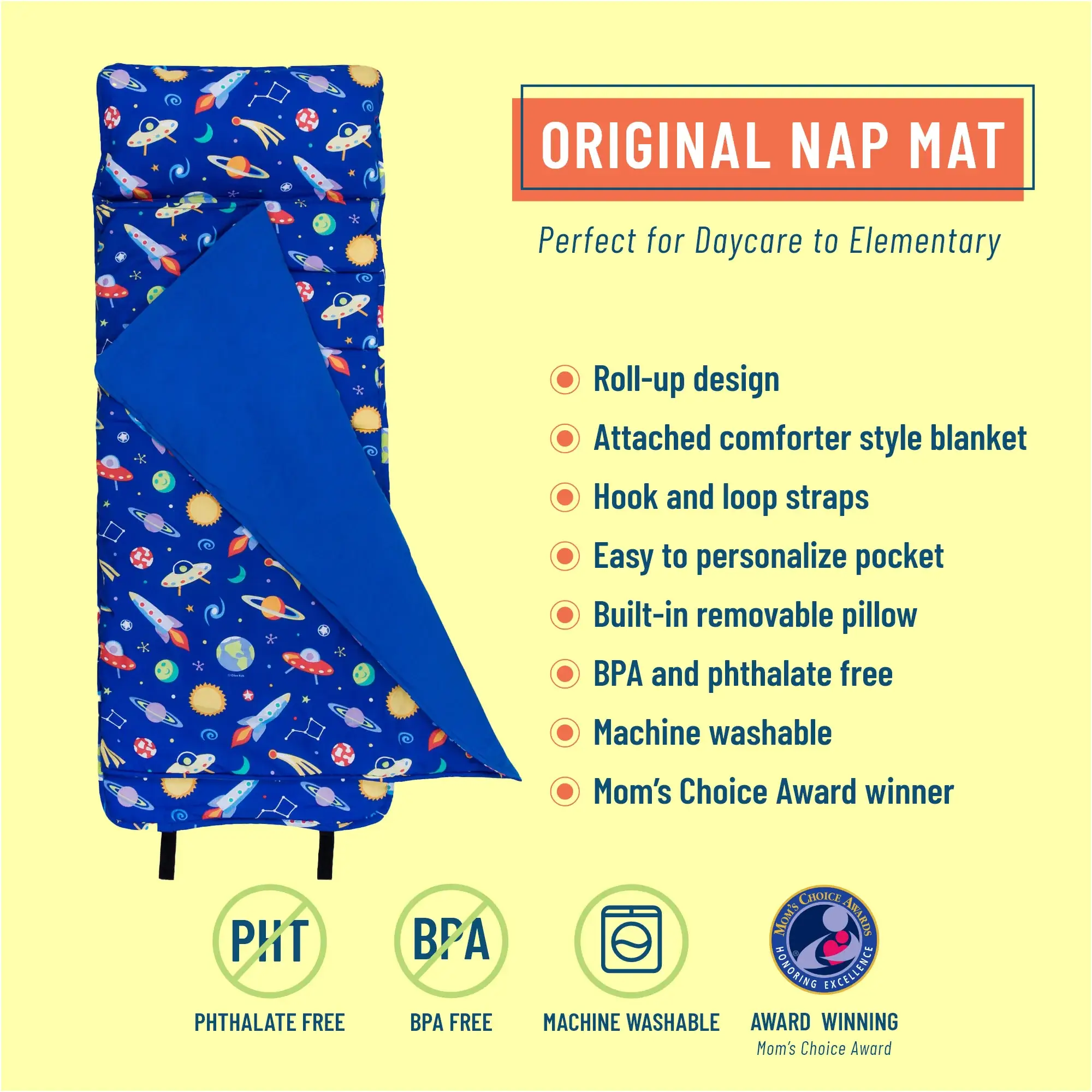 Wildkin - Wholesale Nap Mat - Kids & Baby - Out of this World Original Nap Mat - Blue1