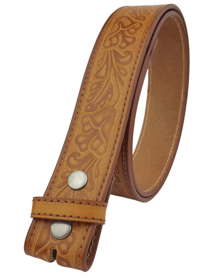 Snap-On Western Floral Tooled Belt for wholesale by Axesoria West